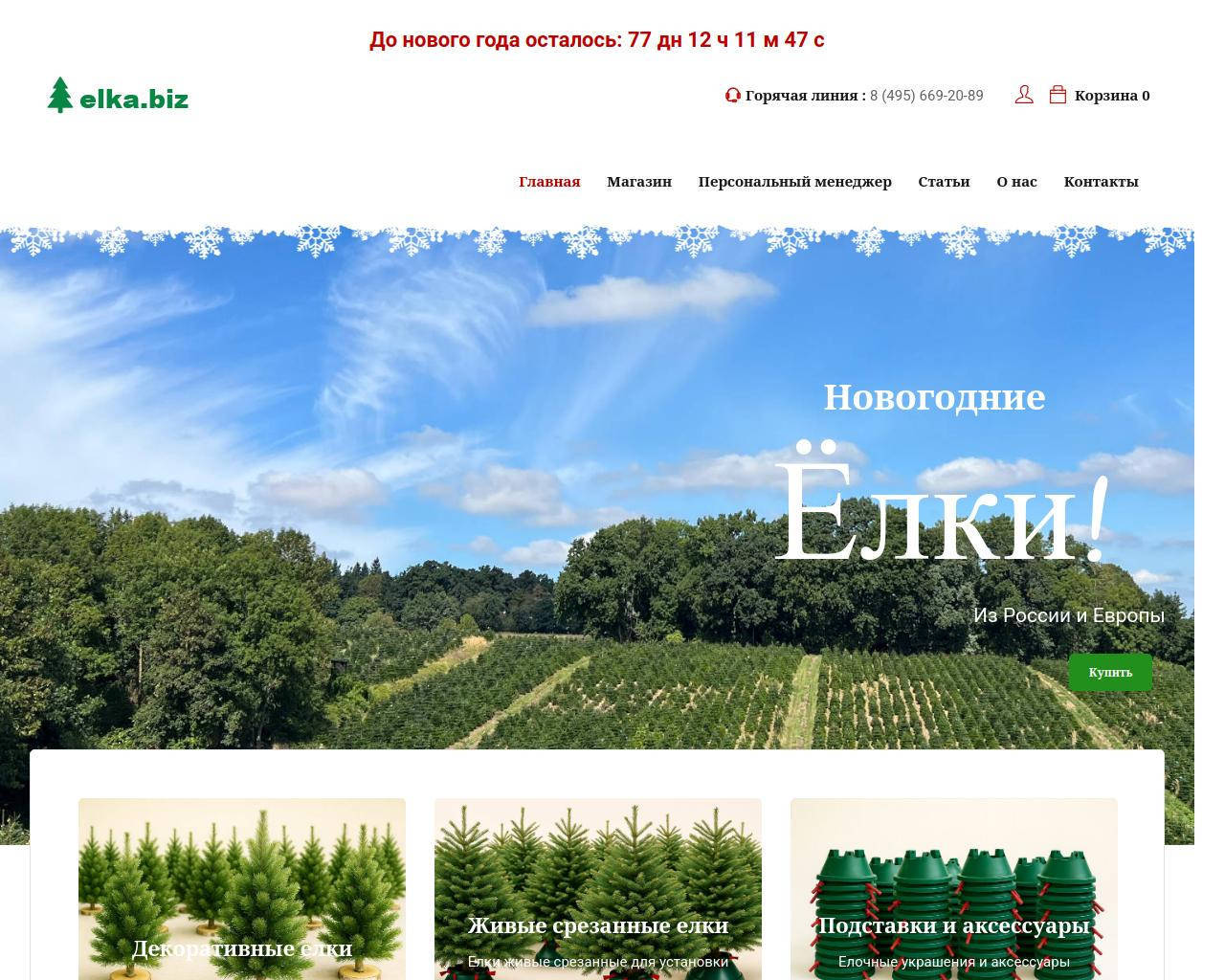portfolio-elki-biz E-commerce Solution: Online Store for Christmas Trees